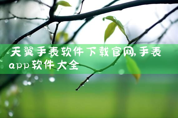 天翼手表软件下载官网